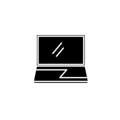 Laptop Icon in trendy flat style isolated on grey background. Computer symbol for your web site design, logo, app, UI. Vector illustration, EPS10.