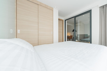 New modern bedroom in a apartment