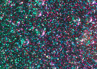 Multicolor slime with glittering particles