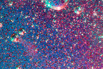 Neon slime with glittering particles