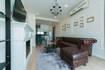 Bed decoration interior of bedroom. 