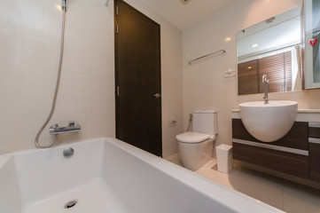 Clean and fresh bathroom with natural light.