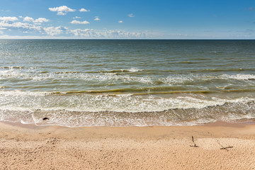Fototapeta na wymiar Baltic sea shore. Latvia, Jurkalne. Summer day
