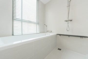 Modern bathroom interior.