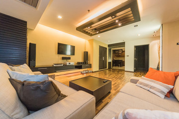 Modern living room interior of real home