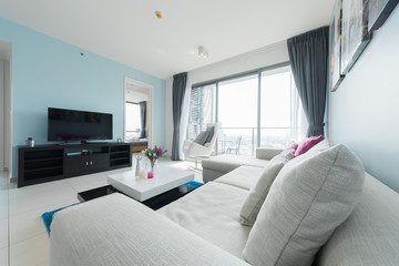 Living-room interior in scandinavian.