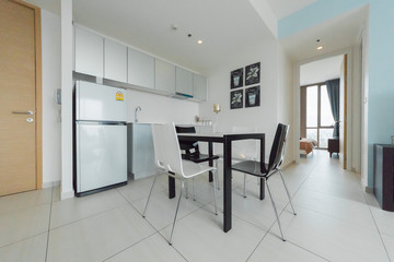 Beautiful kitchen interior in new luxury home