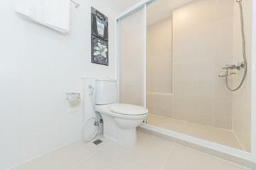 Obraz na płótnie Canvas Toilet bowl in modern bathroom interior