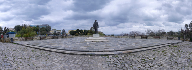 Heraklion, Crete Island / Greece. Statue of Eleftherios Venizelos in the center of Heraklion....
