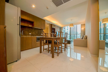 Beautiful kitchen interior in new luxury home