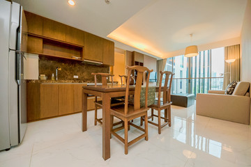 Beautiful kitchen interior in new luxury home