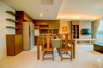 Beautiful kitchen interior in new luxury home