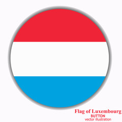 Button with flag of Luxembourg. Colorful illustration with flag for web design. Illustration with white background.