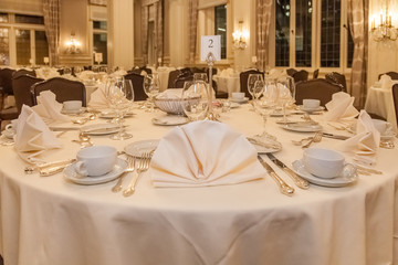 elegant party setup in fancy club