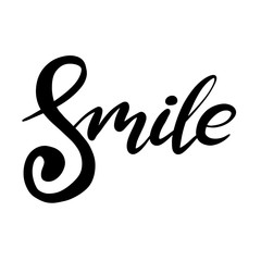 Fototapeta premium Black and white lettering vector illustration.