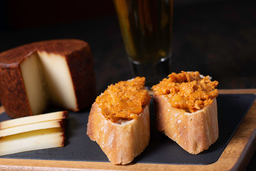 Chorizo from Teror,beer and cheese from Fuerteventura Canary Islands