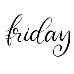 Black and white lettering vector illustration.