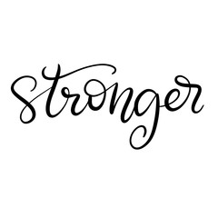 Black and white lettering vector illustration.