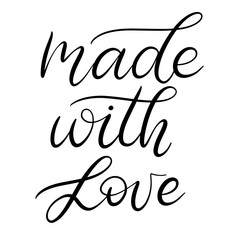 Black and white lettering vector illustration.