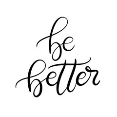 Black and white lettering vector illustration.