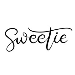 Black and white lettering vector illustration.