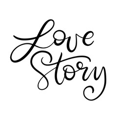 Black and white lettering vector illustration.