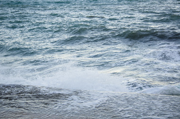 Fototapeta premium Seascape, sea waves on coast