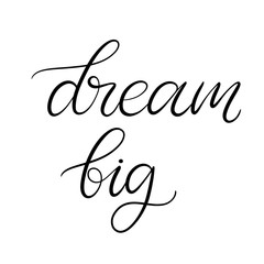 Black and white lettering vector illustration.