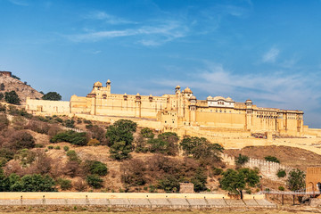Fototapeta premium Amer, Amber, fort in Amer city near Jaipur, Rajasthan, India.