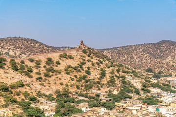 Fototapeta na wymiar Amer fort in Amber city near Jaipur, Rajasthan, India.