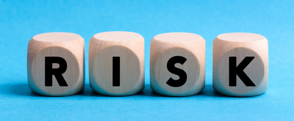 Risk Concept Wooden Cube Blocks