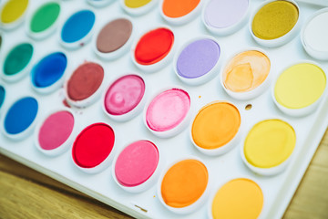 Arrière plan palette de couleurs, peinture colorée
