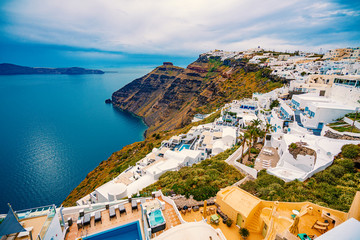 Naklejka premium Santorini Island, Greece, one of the most beautiful travel destinations of the world.