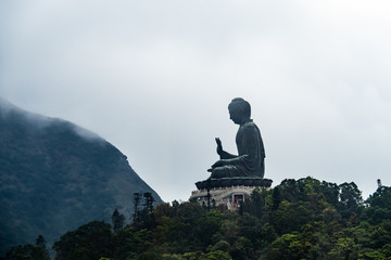 Tian Tan big buddha of Po lin Monastery in Lantau island Hong Kong. The Must see for hong kong...