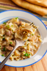 Ground Beef Mushroom Stroganoff