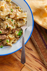 Ground Beef Mushroom Stroganoff