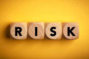 Risk Concept Wooden Cube Blocks