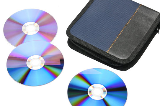 Case for CDs and DVDs on a white background