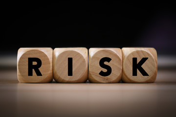 Risk Concept Wooden Cube Blocks