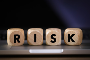Risk Concept Wooden Cube Blocks