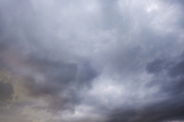 Nature background of rain cloud storm dark sky