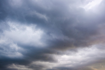 Nature background of rain cloud storm dark sky