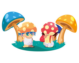 fungus elfs in the garden magic characters