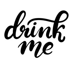 Black and white lettering vector illustration.