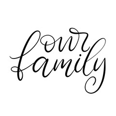 Black and white lettering vector illustration.