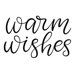 Black and white lettering vector illustration.