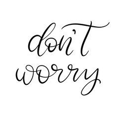 Black and white lettering vector illustration.