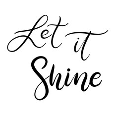 Black and white lettering vector illustration.