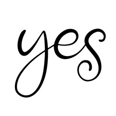 Black and white lettering vector illustration.