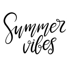 Black and white lettering vector illustration.